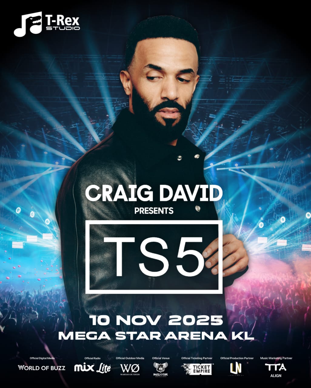 Craig David Kembali Gegar Malaysia dengan Konsert Eksklusif “Craig David Presents TS5: Live in Kuala Lumpur” pada 10 November Ini